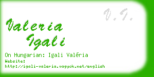 valeria igali business card