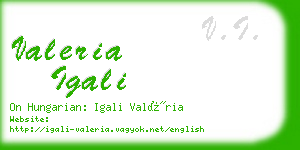 valeria igali business card